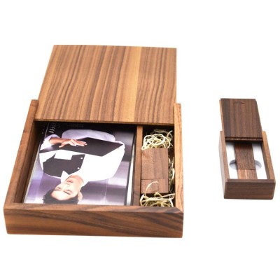 wholesale storage  Keepsake Engraved Photo Personalized Memory Card wedding wooden photo print box