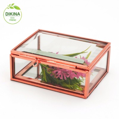 Clear beveled glass box, 4 x 4 x 2(all ) inches to hold your keepsakes, and treasures!!! glass small large mirrored jewelry box